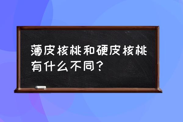 薄皮核桃的功效与作用 薄皮核桃和硬皮核桃有什么不同？