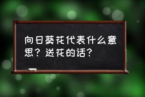 向日葵花代表什么意思 向日葵花代表什么意思？送花的话？