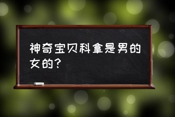 神奇宝贝科拿 神奇宝贝科拿是男的女的？