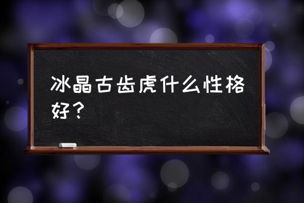 冰晶古齿虎厉害吗 冰晶古齿虎什么性格好？