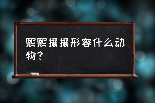 熙熙攘攘代表什么动物 熙熙攘攘形容什么动物？