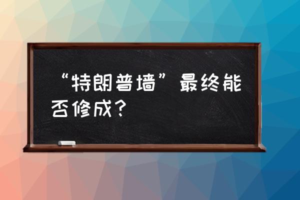 今日参考消息内容 “特朗普墙”最终能否修成？