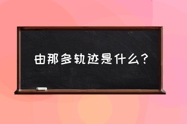 由那多轨迹 由那多轨迹是什么？