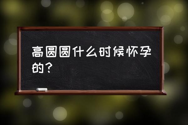 高圆圆确定怀孕了 高圆圆什么时候怀孕的？