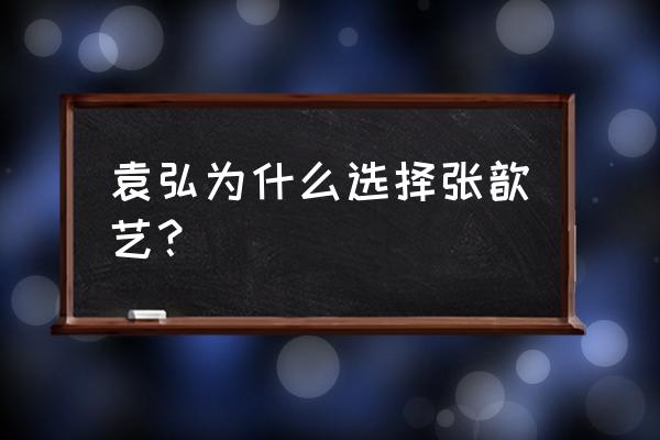 袁弘为什么娶张歆艺 袁弘为什么选择张歆艺？