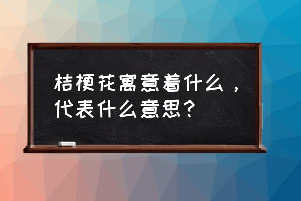 桔梗花的寓意和象征 桔梗花寓意着什么，代表什么意思？