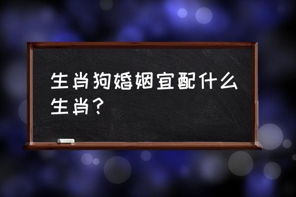 属狗的最佳配偶属相 生肖狗婚姻宜配什么生肖？