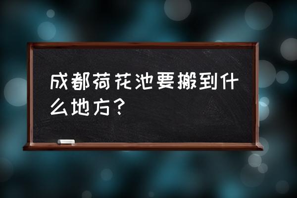 成都荷花池搬到哪里了 成都荷花池要搬到什么地方？