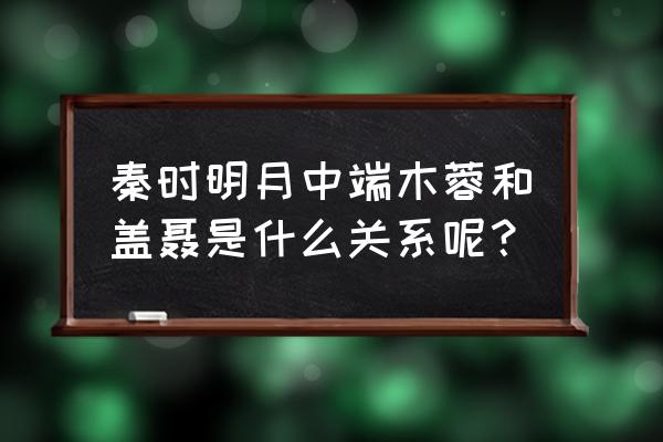 秦时明月端木蓉和盖聂 秦时明月中端木蓉和盖聂是什么关系呢？