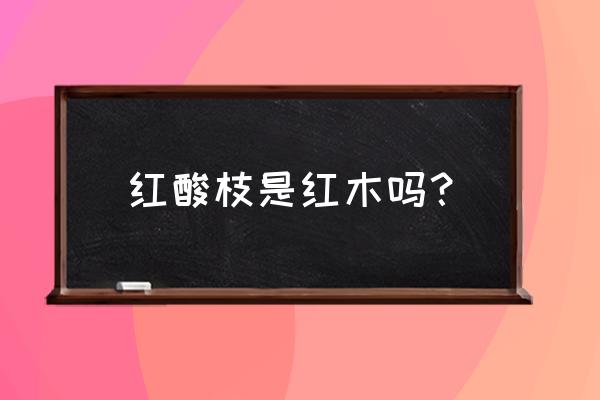 红酸枝木是红木吗 红酸枝是红木吗？