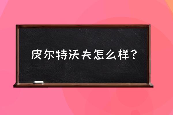 皮尔特沃夫特色 皮尔特沃夫怎么样？