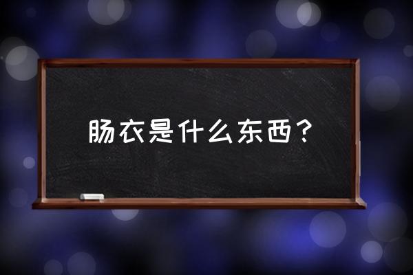 肠衣是什么东西 肠衣是什么东西？