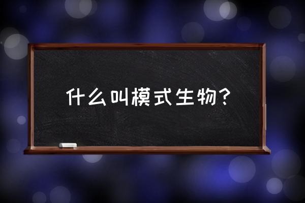 模式生物举例 什么叫模式生物？