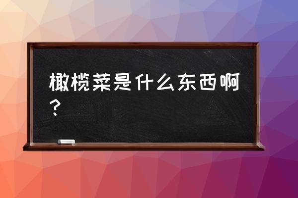 橄榄菜的成分 橄榄菜是什么东西啊？