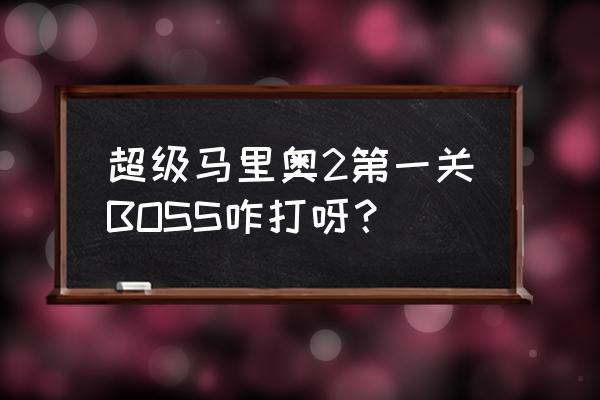 超级马里奥2代 超级马里奥2第一关BOSS咋打呀？