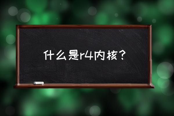 r4内核nds 什么是r4内核？