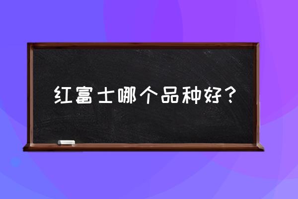 烟台红富士品种 红富士哪个品种好？