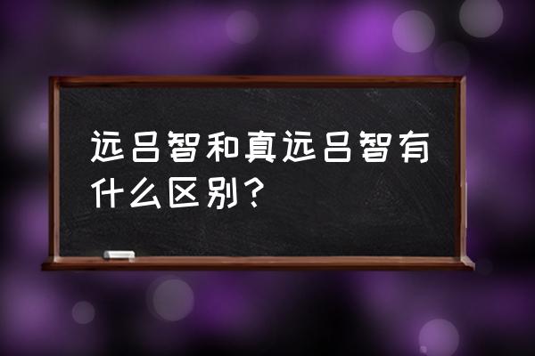 真远吕智多高 远吕智和真远吕智有什么区别？