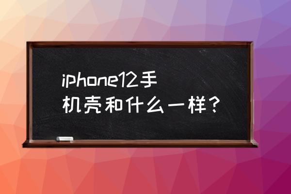 iphone12手机壳 iphone12手机壳和什么一样？