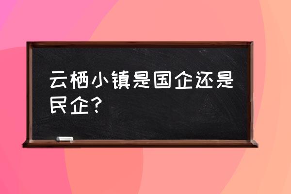 云栖小镇现状 云栖小镇是国企还是民企？