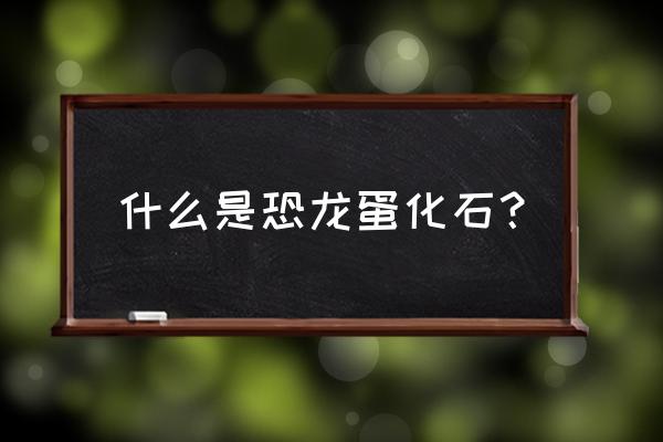 恐龙蛋化石里面是什么 什么是恐龙蛋化石？