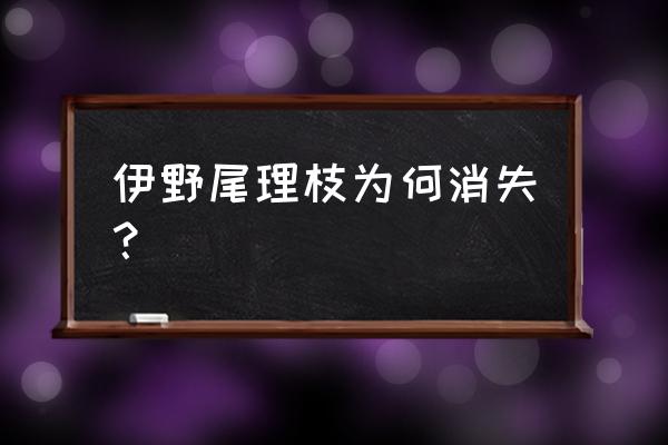 伊野尾理枝改名 伊野尾理枝为何消失？