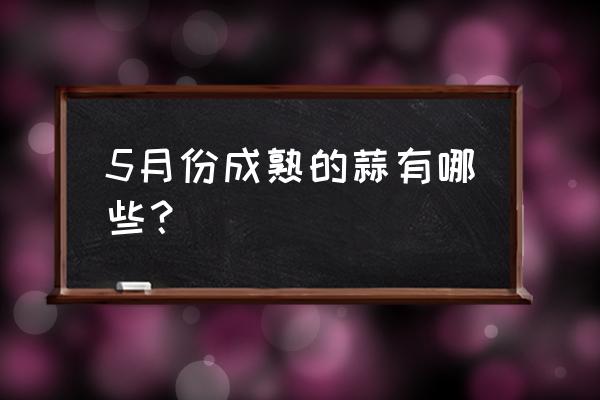 山东苍山大蒜特点 5月份成熟的蒜有哪些？