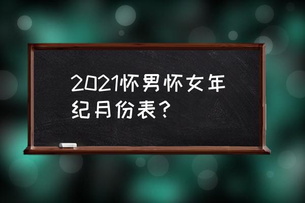 2021年男女清宫表 2021怀男怀女年纪月份表？