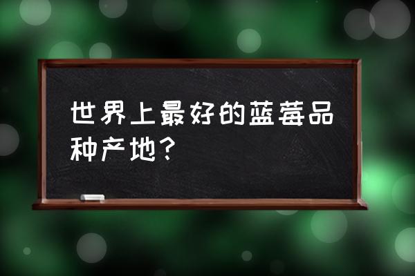 全球知名蓝莓产地 世界上最好的蓝莓品种产地？