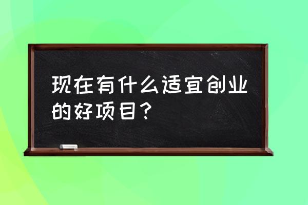 投资创业好项目推荐 现在有什么适宜创业的好项目？