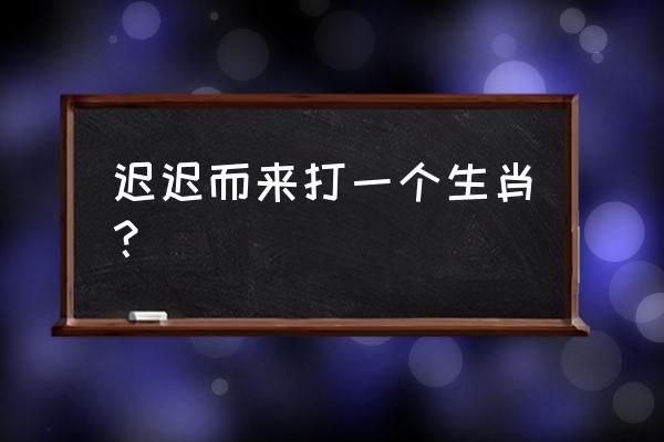 姗姗来迟指什么生肖 迟迟而来打一个生肖？