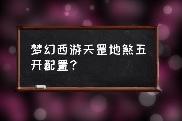 梦幻西游手游大唐官府最佳配置 梦幻西游天罡地煞五开配置？