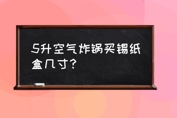 空气炸锅锡纸的正确用法 5升空气炸锅买锡纸盒几寸？