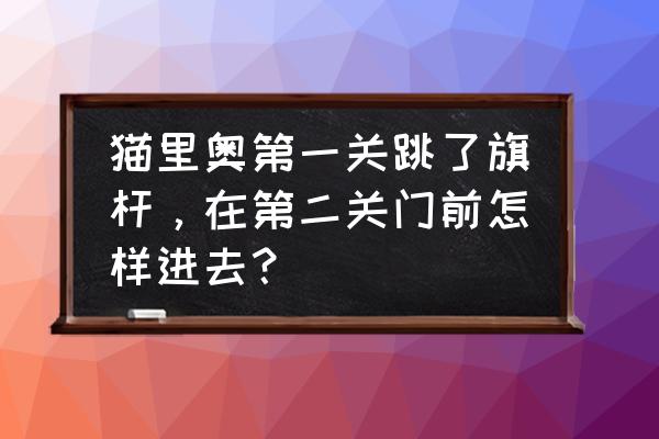 猫里奥第二关图文讲解 猫里奥第一关跳了旗杆，在第二关门前怎样进去？