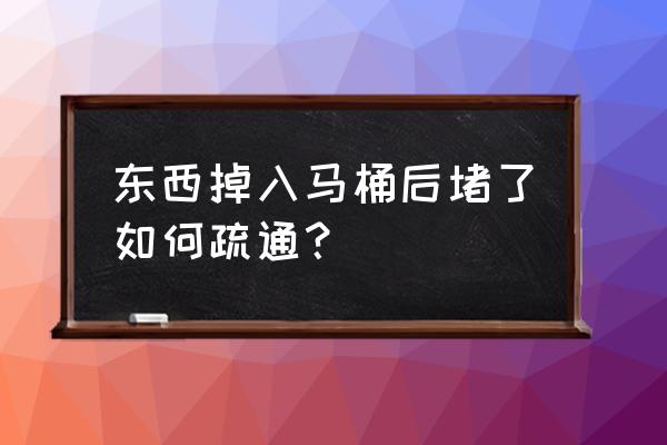 不小心把东西掉进马桶了怎么办 东西掉入马桶后堵了如何疏通？