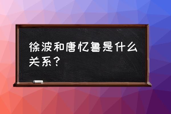 金山和多益是一家吗 徐波和唐忆鲁是什么关系？