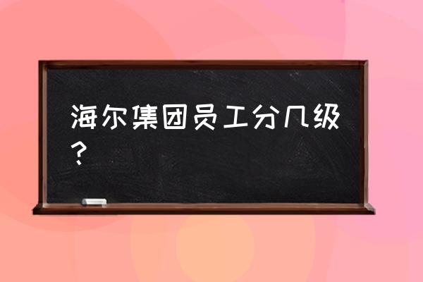 海尔员工的工资和福利待遇怎么样 海尔集团员工分几级？