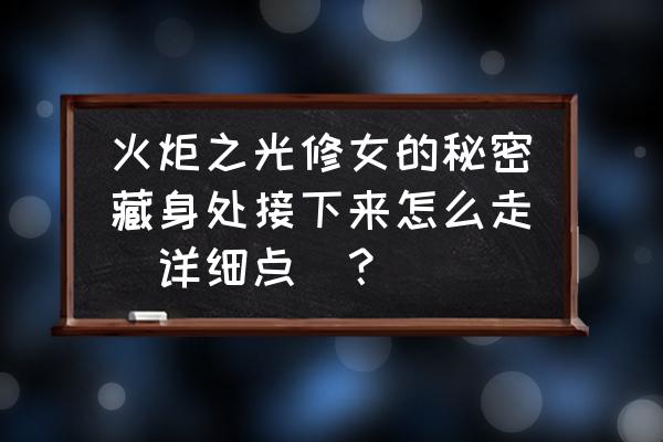 剑灵轻功飞檐走壁在哪里学的 火炬之光修女的秘密藏身处接下来怎么走（详细点）？