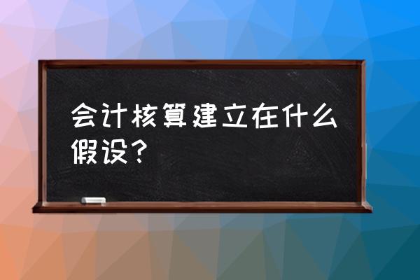 会计主体假设解决了并确定了什么 会计核算建立在什么假设？