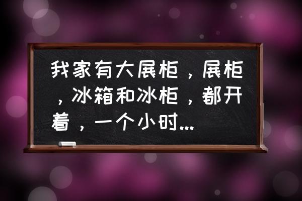 大型冷藏柜展示柜价格 我家有大展柜，展柜，冰箱和冰柜，都开着，一个小时一度电，这个耗电量大吗？