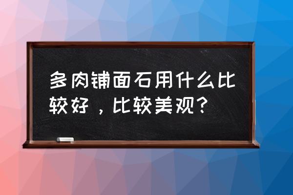 最好的多肉铺面石是哪一种 多肉铺面石用什么比较好，比较美观？