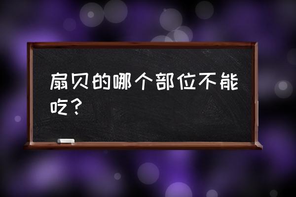 扇贝功效作用不宜什么人吃 扇贝的哪个部位不能吃？