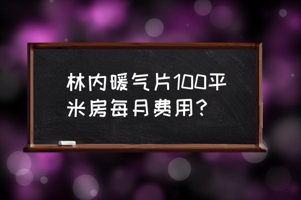 100平房子装暖气片大概多少钱 林内暖气片100平米房每月费用？